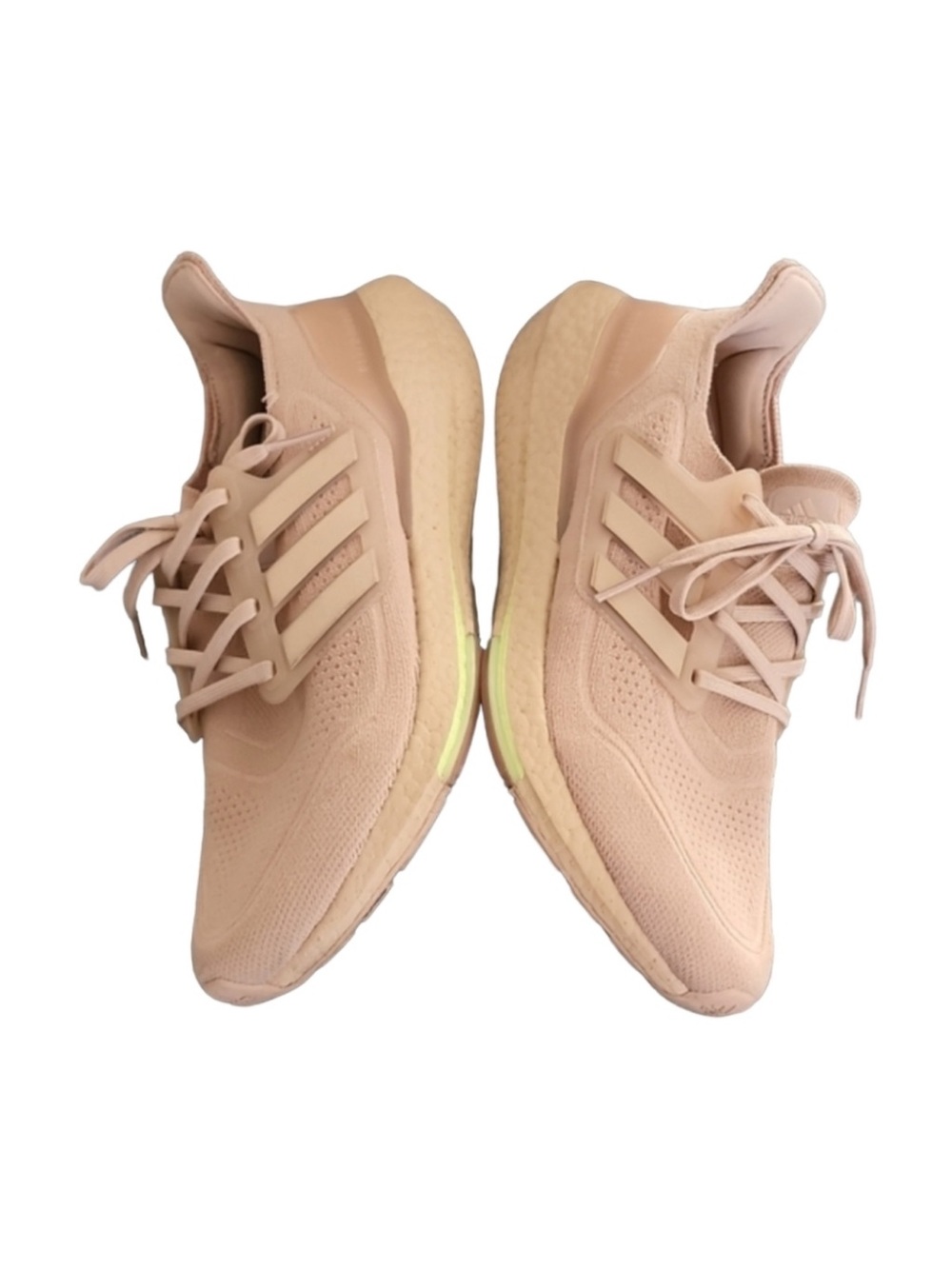 adidas Women’s Ultraboost 21 Tan Knit Lace-Up Sneakers Running Shoes